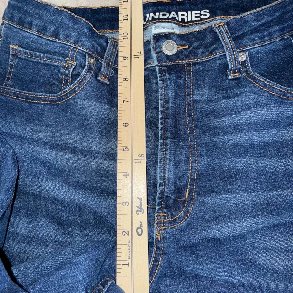 No Boundaries Womens High Rise Skinny Jeans Dark Wash Blue Size 12 Stretch Denim